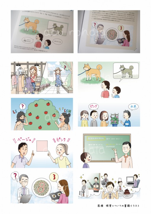 視覚についての医療書籍イラスト