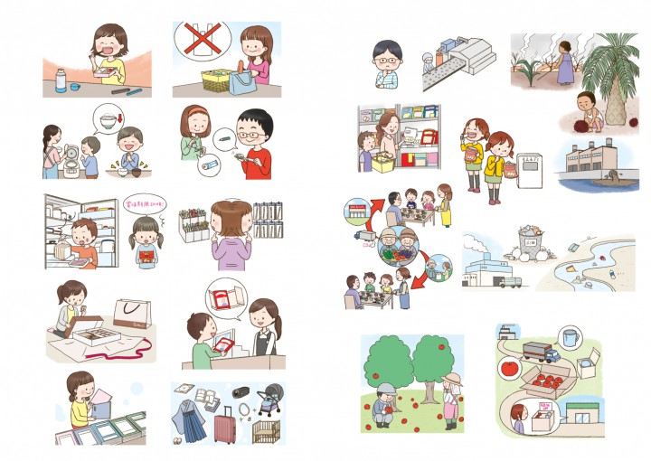ごみから考えるSDGｓ　イラスト