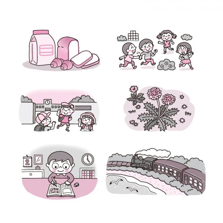 『教科書ワーク小学２年生』（文理）　挿絵