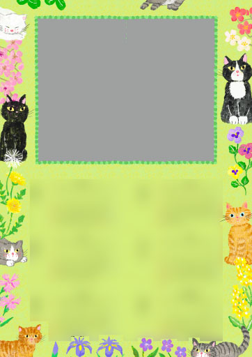 ねこかぞく　カレンダーイラスト(上半期)