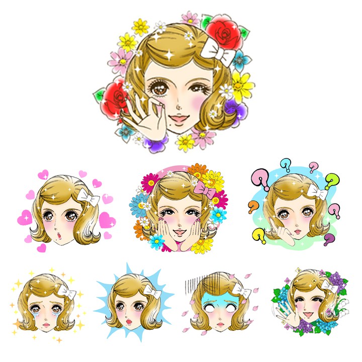 桃の天然水キャンペーン☆ LINEスタンプ「桃天乙女なローラ」イラスト担当