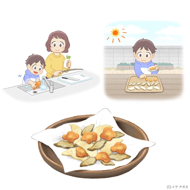 【 仕事 】みんなともだち11月号「野菜チップスを作ろう！」／チャイルド本社