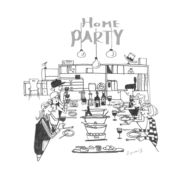 HOME PARTY (モノクロ）