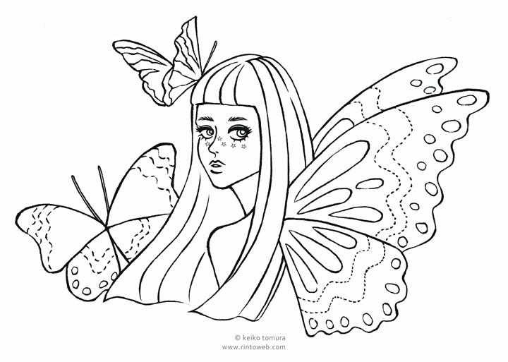 塗り絵＿butterfly