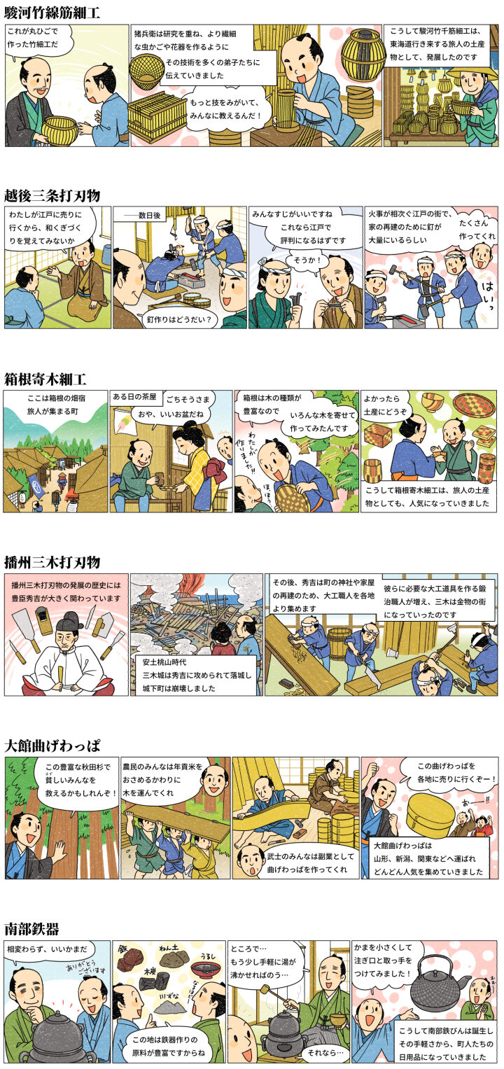 日本の伝統工芸を紹介する学習漫画