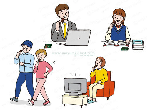 「チョコレート効果」ファクトブックのイラスト作成