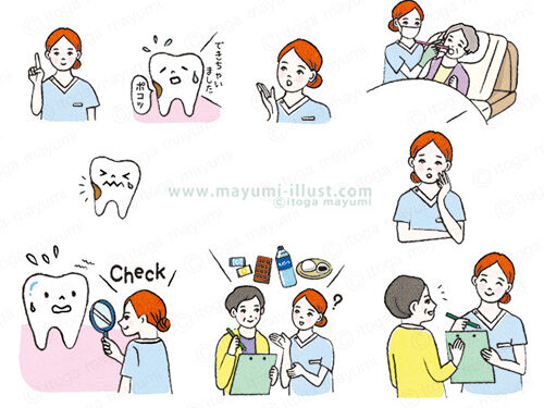 雑誌「デンタルハイジーン8月号」イラスト制作