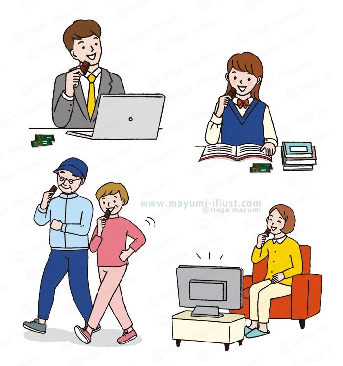 「チョコレート効果」ファクトブックのイラスト作成