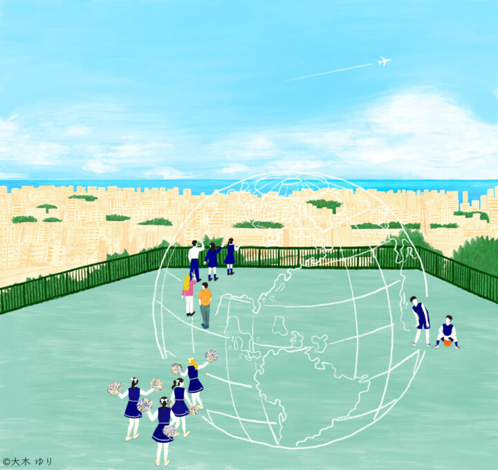 高校パンフレット・Webサイト・ポスター用コンペサンプルイラスト４点