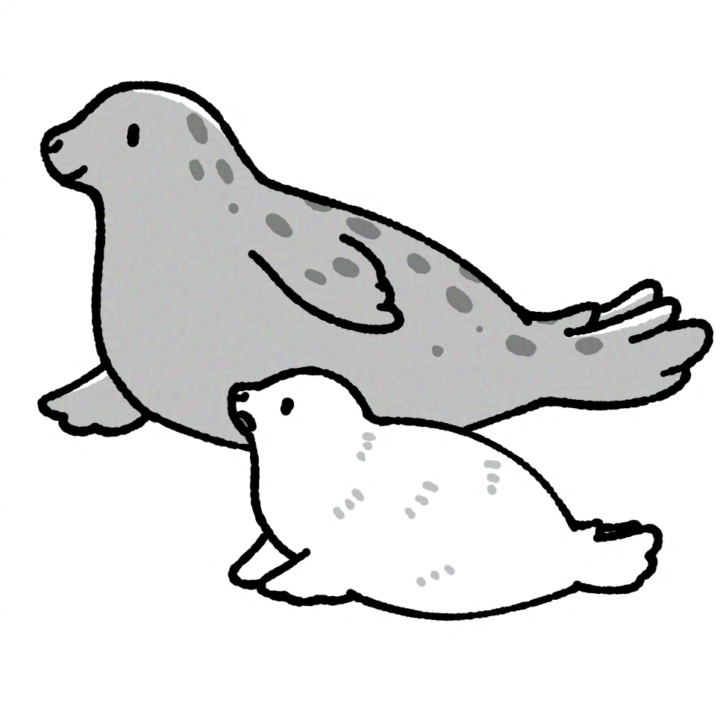海の生き物　カット8点