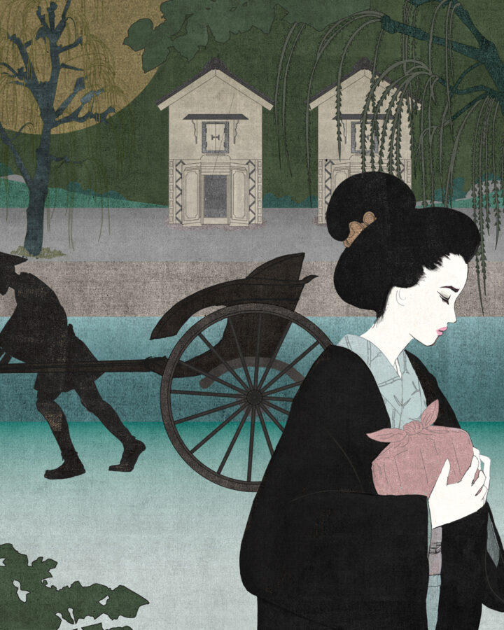 装画　樋口一葉「十三夜」　海外出版