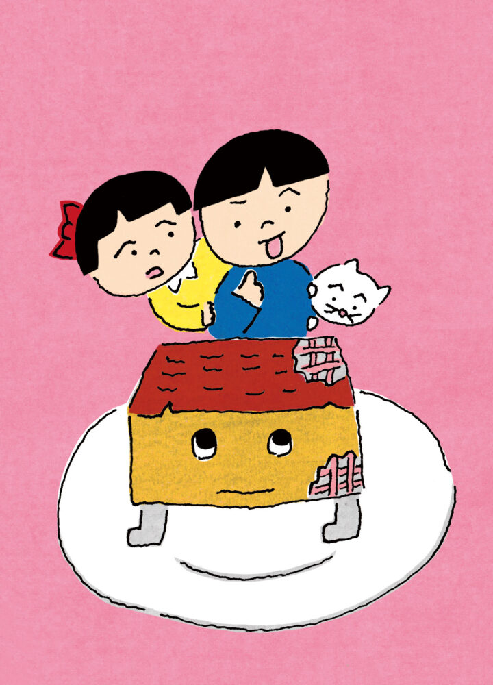『知っておどろき！空き家カルタ』絵札のためのイラストレーション