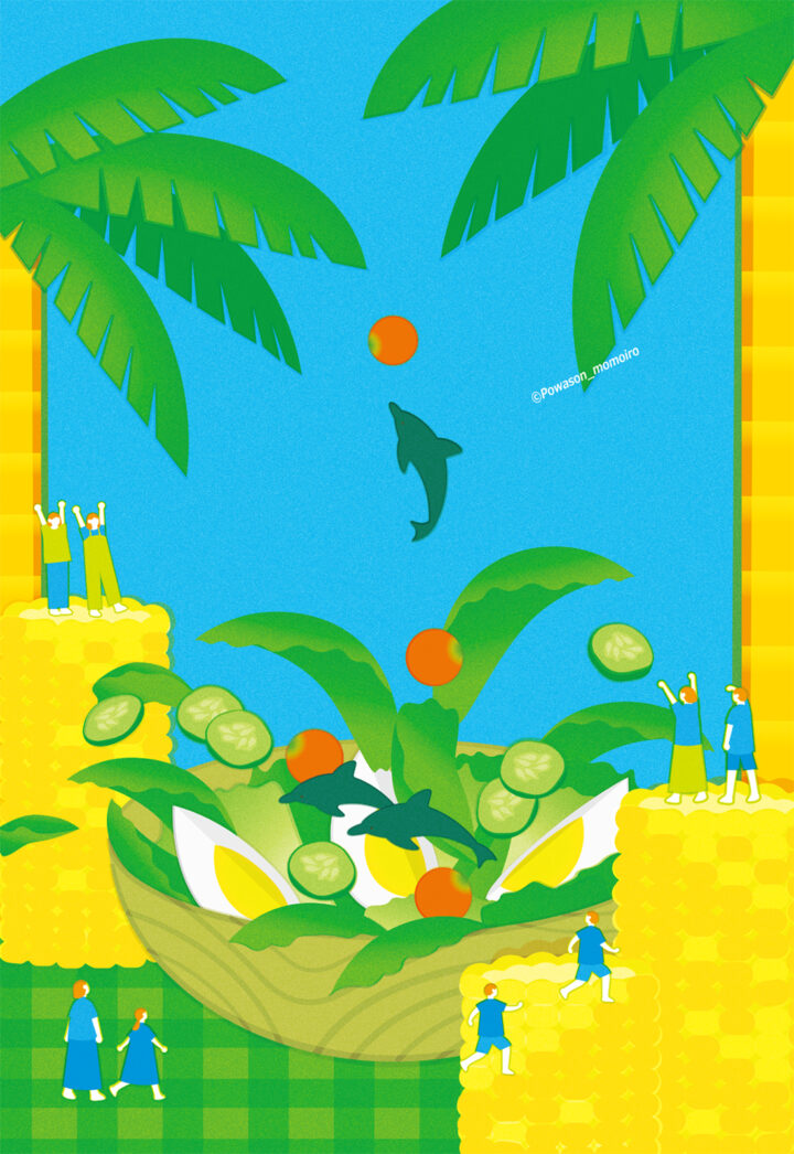 サラダでイルカショー！(オリジナル)