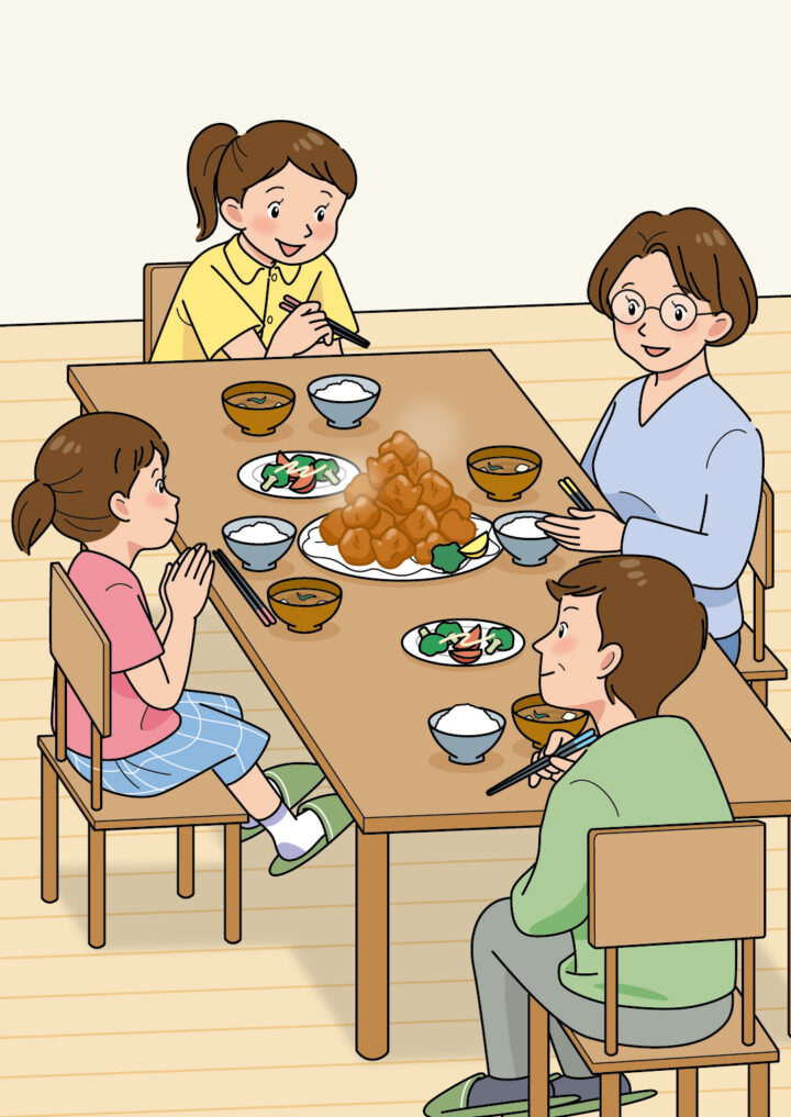 食卓　家族