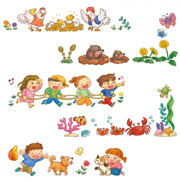（株）学研プラス 「こども知能パズルプラス  きりがみワーク ４～６歳むずかしい」挿絵