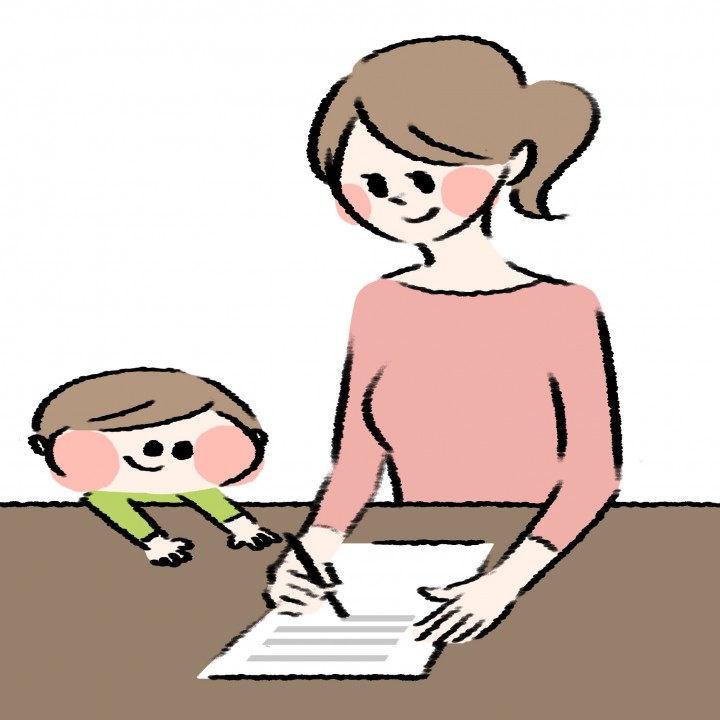 【家族】手紙を書く親子