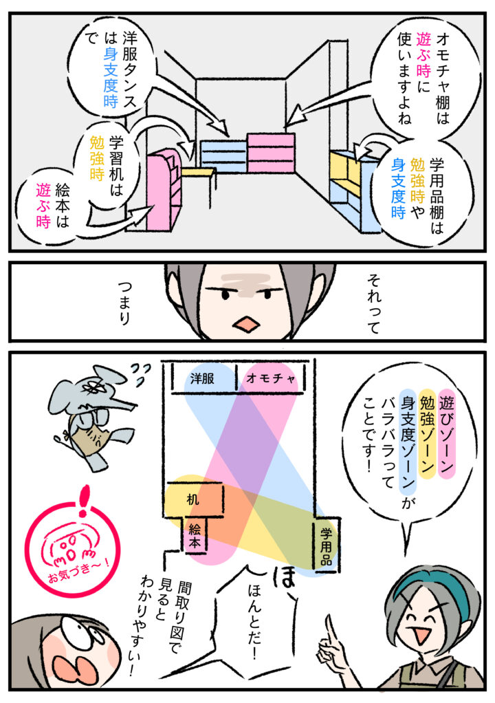 【Webマンガ】　白泉社様 kodomoe web　「うちの汚部屋が片づかない～ずぼらママがプロに習ったことシェアします～」５章