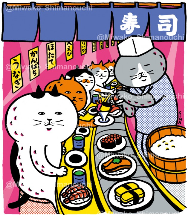 オリジナル「ねこの回転寿司」