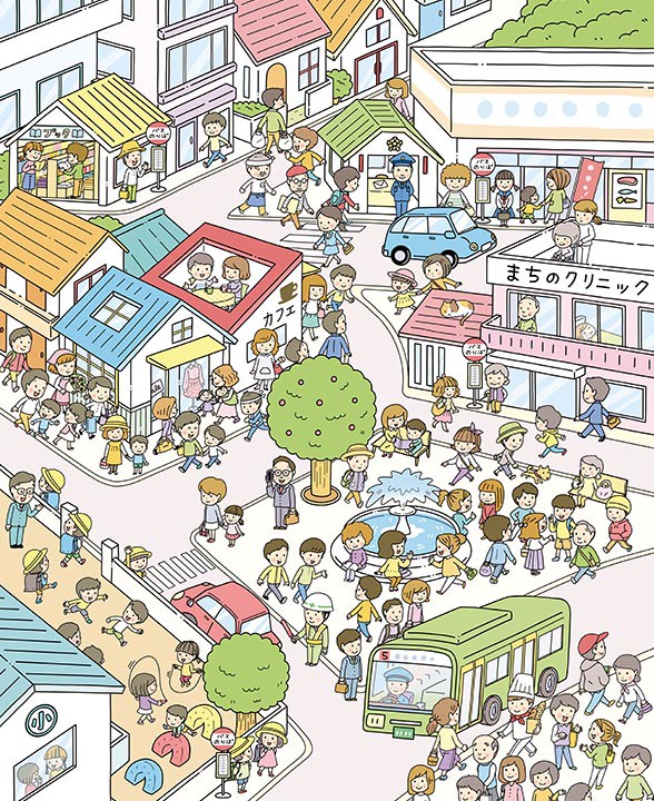 街のイラスト