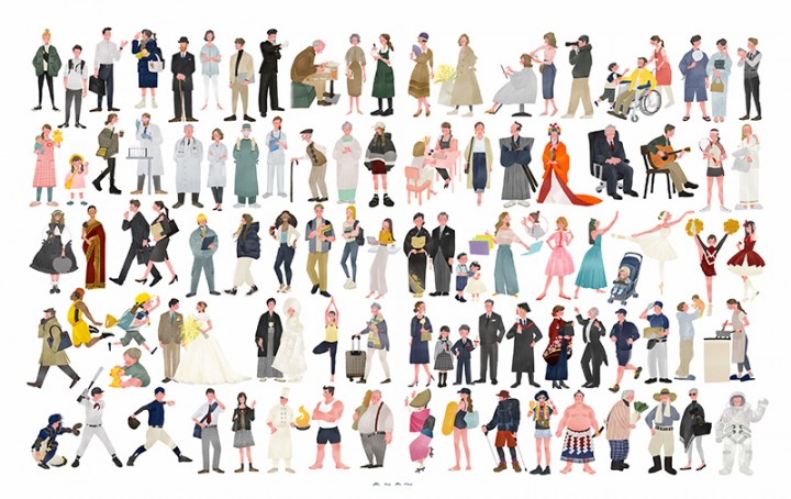 100人の人物イラスト(original)