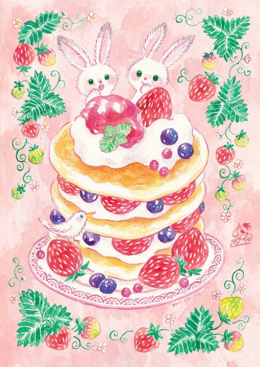 苺パンケーキ