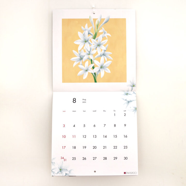 チュベローズの花のカレンダー