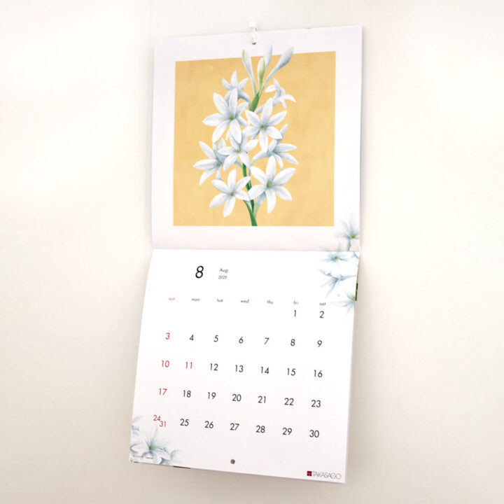 チュベローズの花のカレンダー