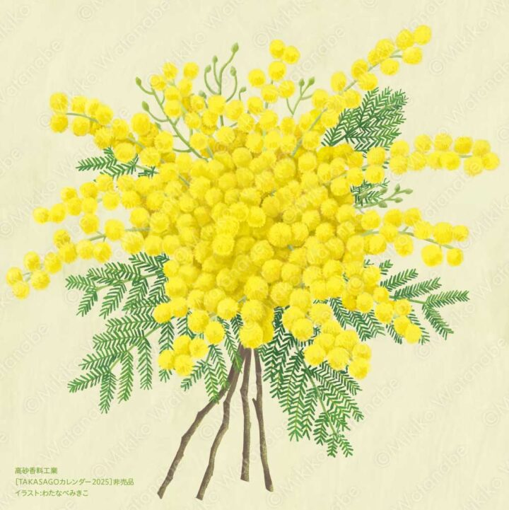 花・植物（ミモザ） | 企業カレンダー