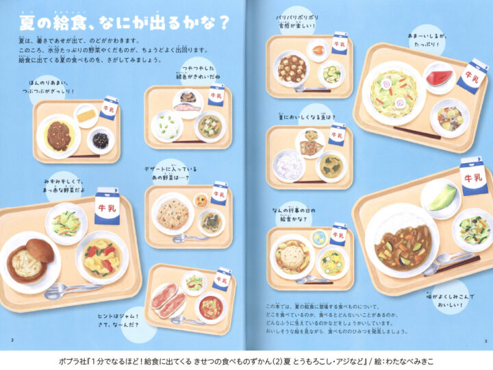 給食（料理）のイラスト