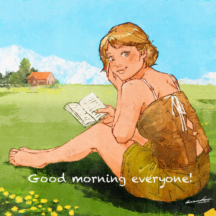 sketch - no.A_18855
「読書。」
夏の高原での休日