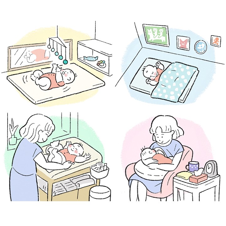 主婦の友社『Baby-mo 夏秋号』イラストカット