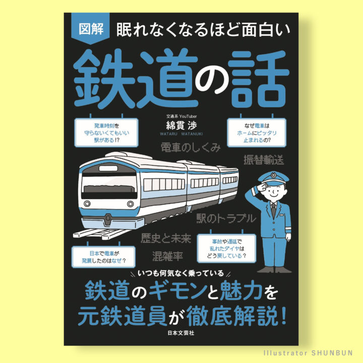 【お仕事】図解 鉄道の話 （日本文芸社 ）表紙、巻頭イラスト