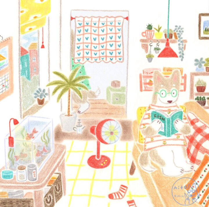 「My fishes」オリジナルイラスト
