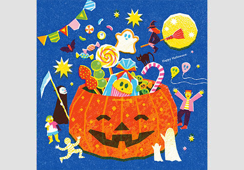 ハロウィンのお菓子とモンスター