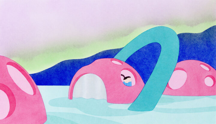 空にかかるもの（土星のような場所）