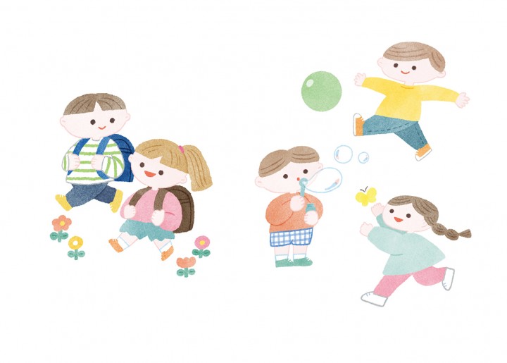 works / 光村図書出版さまweb用挿絵イラスト