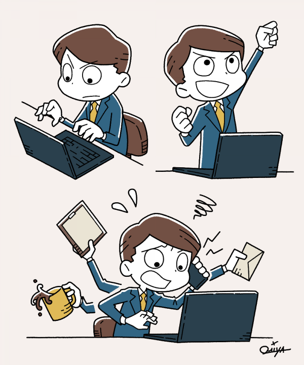 忙しいビジネスマン