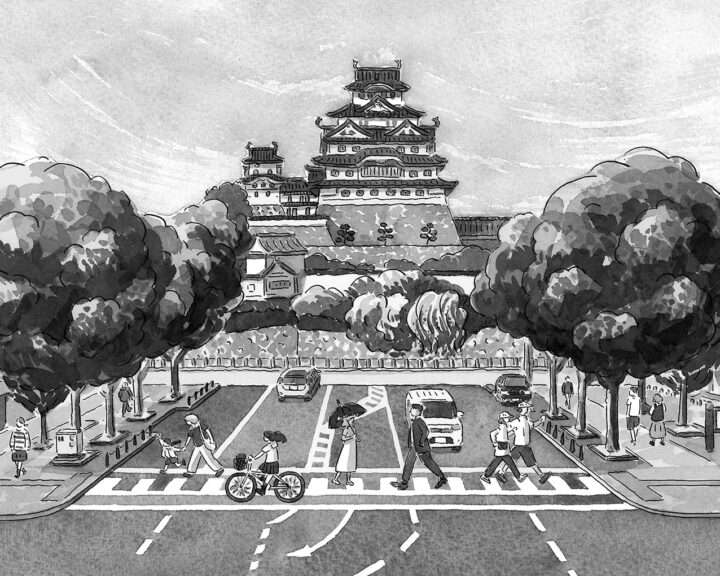 集英社「青春と読書」5月号『ウォーカブルでいこう！』挿絵制作