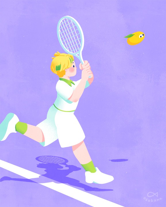 tennis x grapefruit