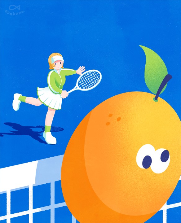 tennis x orange