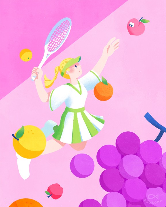 tennis x peach