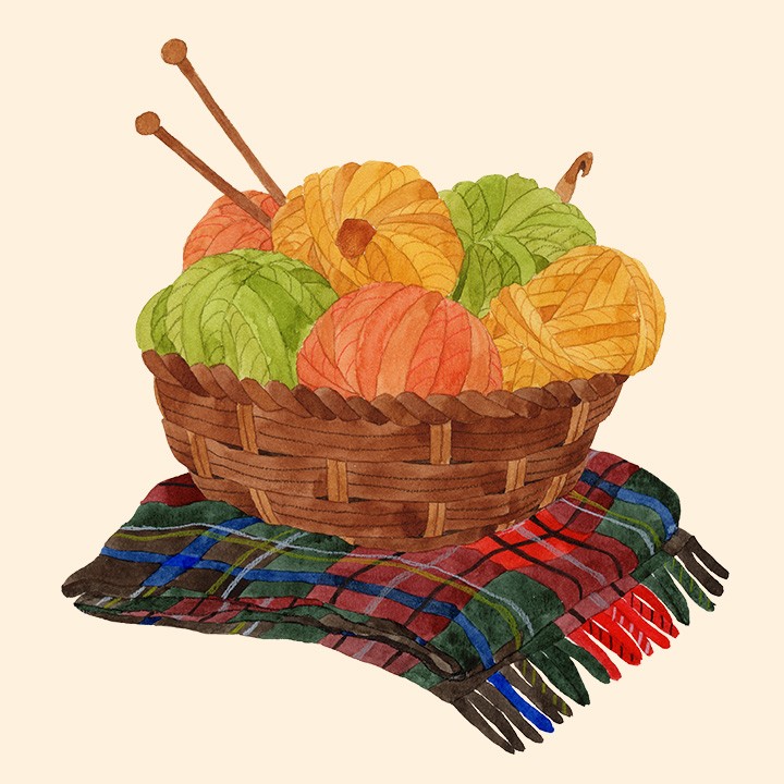 編み物かご