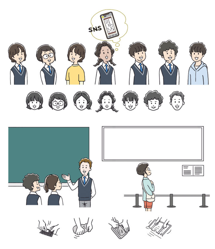 東京書籍 ／「書道Ⅰ」高校書道教科イラスト（令和8年度版）