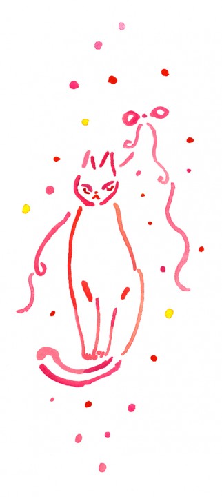 猫とリボン