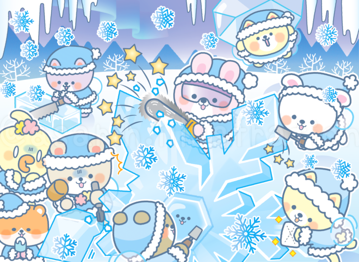 超まちがいさがし 12月号 イラスト