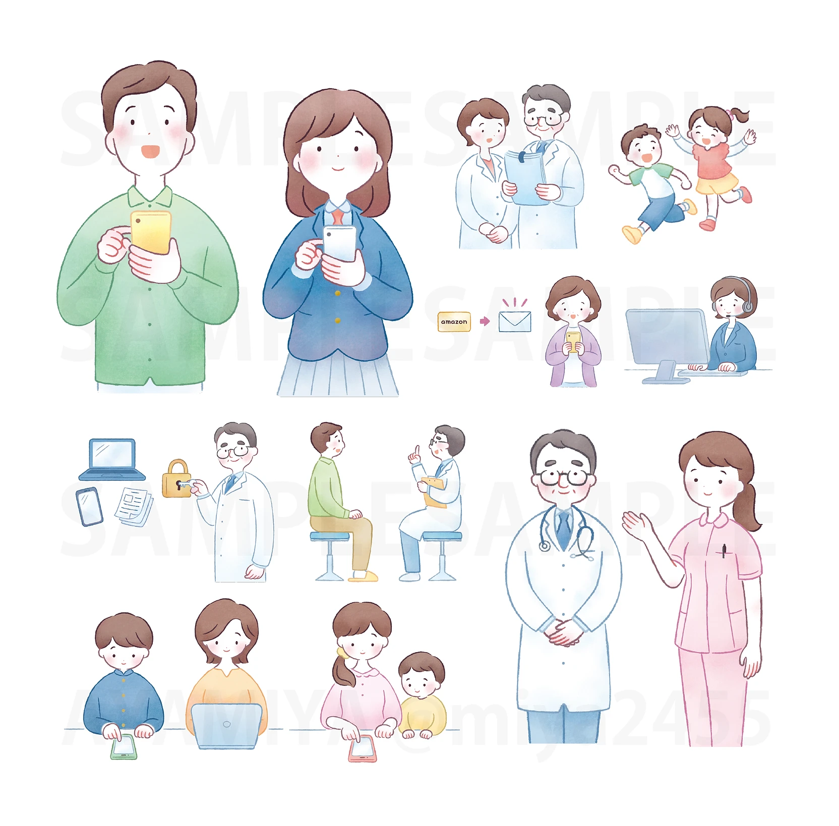 【WORK】リーフレット用イラスト