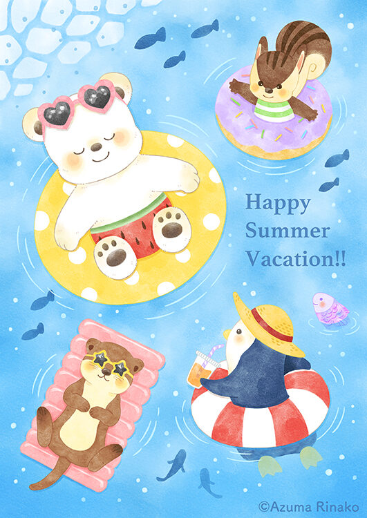 オリジナル作品「Happy Summer Vacation !!」を追加しました