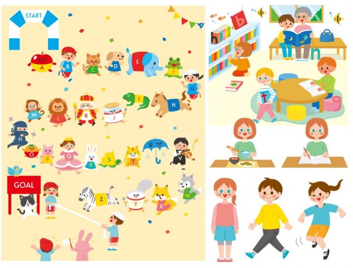 「夏休みドリル」2022年 小学1年〜6年(英語）カット/学研プラス様