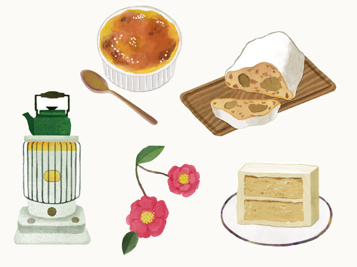 オレンジページ12/17号「冬のお取り寄せスイーツ」特集 挿絵