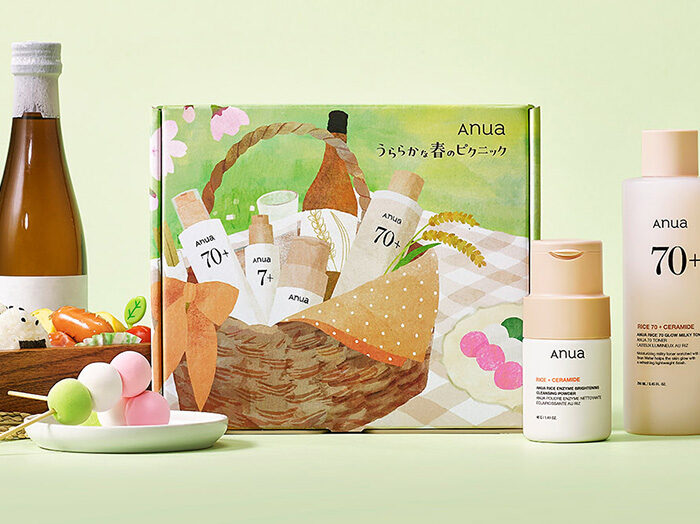 【パッケージ】Anua「うららかな春のピクニック」春コフレBOX パッケージイラスト
